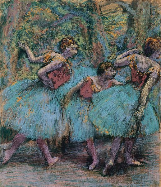 Edgar Degas. Three Dancers (Blue Tutus, Red Bodices) von 1000 Schilderijen