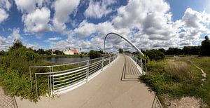 Dessau Panorama - Tiergartenbrücke und Altstadtskyline