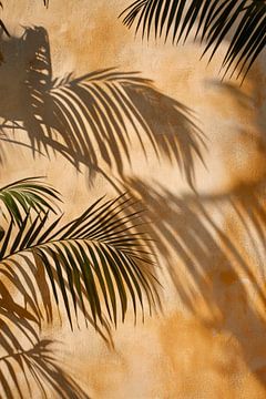 Plantenschaduwen op muurkleur van Poster Art Shop