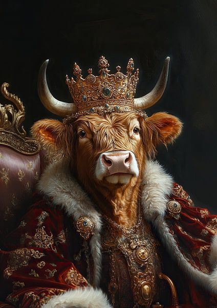 Highland Cow King by Niklas Maximilian