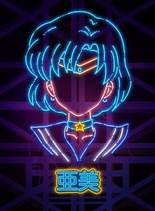 Magical Girl Mercury Neon sur Vectorheroes