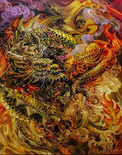 die Schönheit des goldenen Drachens