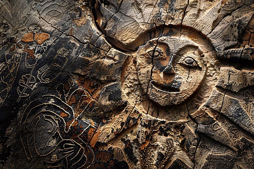 Wooden sun sculpture by Art & Soul Creations