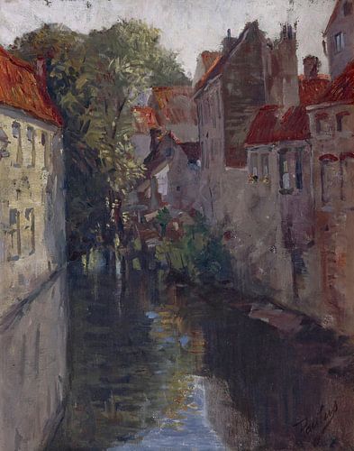 Francis Petrus Paulus (American, 1862-1933)~A Back Alley in Brugge