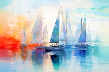 Voiliers abstrait