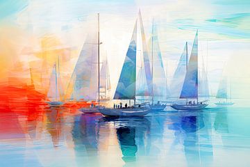 Segelboote abstrakt von Imagine