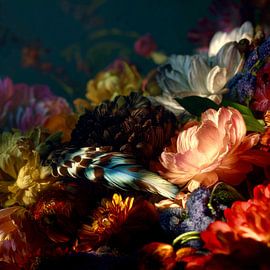 Bloemen en Veer van Danny van Eldik - Perfect Pixel Design
