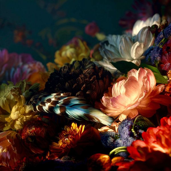 Bloemen en Veer van Danny van Eldik - Perfect Pixel Design