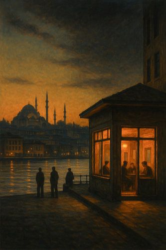 Istanbul Havenwachters: Silhouet en warm raam
