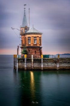 Historisch peilhuisje aan het Bodenmeer - sfeervolle avondopname
