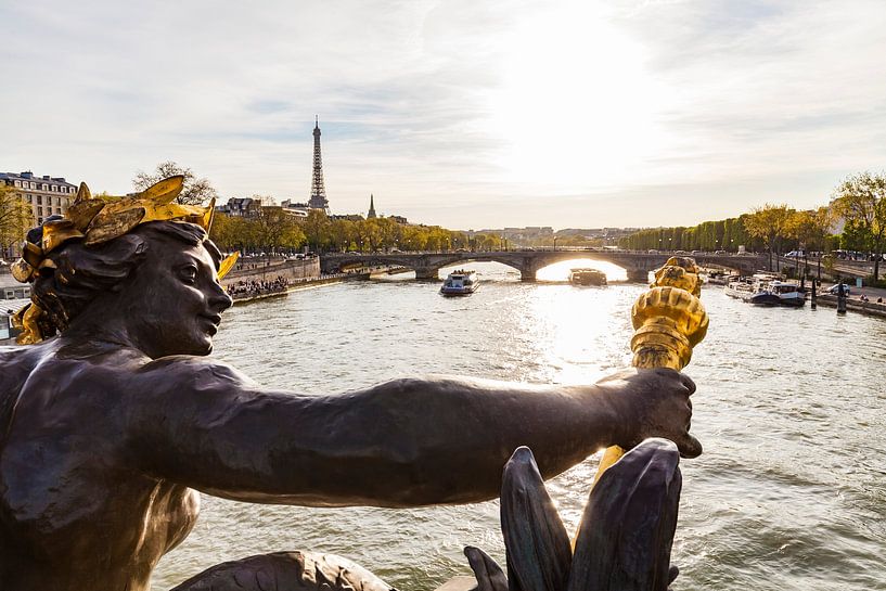 Pont Alexandre III and the Eiffel Tower in Paris by Werner Dieterich