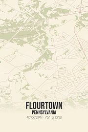 Vintage map of Flourtown (Pennsylvania), USA. by Prints of Place