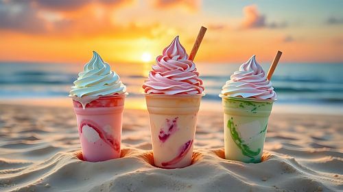 Zonsondergang en zoete verfrissing