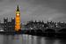 Panorama Big Ben deels zwart / wit te Londen van Anton de Zeeuw