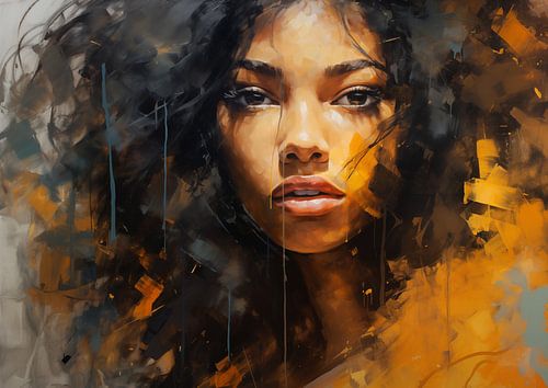 Abstract portrait of a woman (Mixed Media 11)