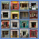 Collage de vitrines de magasins français authentiques. par Gert van Santen Aperçu