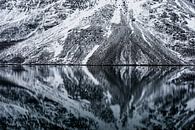 Reflektionen im Fjord - Lyngen Alpen, Tromsø, Norwegen von Martijn Smeets Miniaturansicht