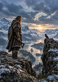 Viking warriors at dawn by HyggeHavn