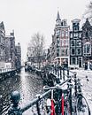 Sneeuw in Amsterdam  van Een Wasbeer thumbnail