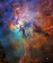 Lagoon Nebula (Messier 8) van Space and Earth