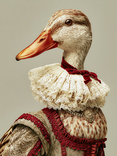 The Duchess with the Feathered Collar
