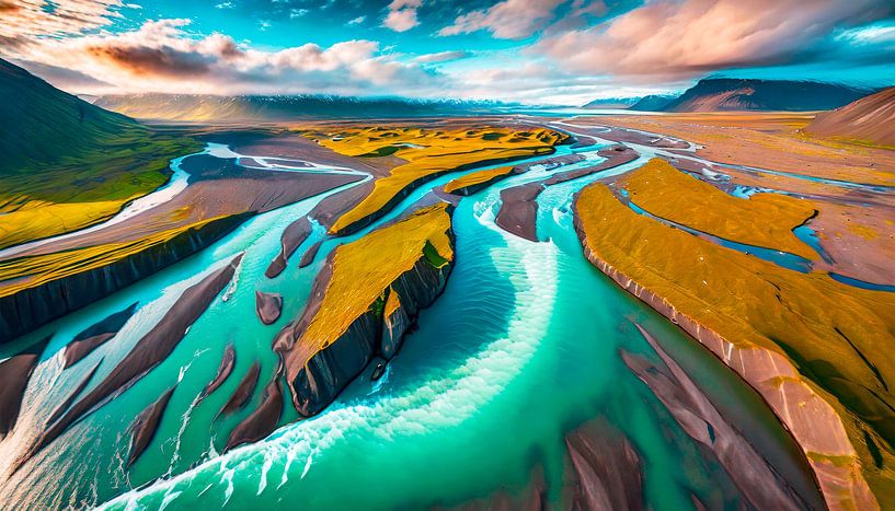 Dream landscape with river by Mustafa Kurnaz