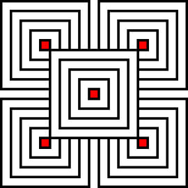 Overlapp | 2x2 | N=05 | L=1:3 | V=01 | Color=5xRed
