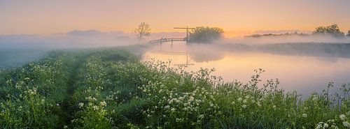 Panoramic sunrise at Schildjer Tilbat, De Paauwen, Groningen