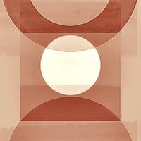 Formes pastel abstraites Monochrome Terracota
