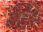 Kaart van Apeldoorn centrum in de stijl 'Amber Autumn' van Maporia thumbnail