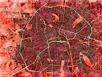 Karte von Apeldoorn centrum im stil 'Amber Autumn' von Maporia