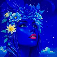Femme en bleu