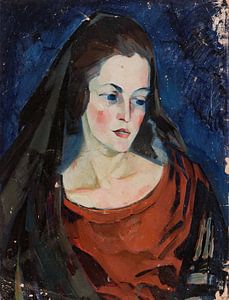 Konrad Mägi - Porträt einer Frau (zwischen 1923 und 1924)