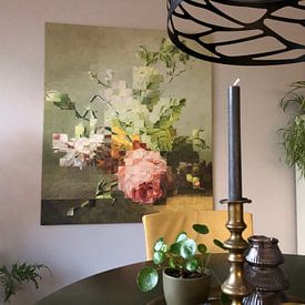 Customer photo: Mosaic of a still life by Marja van den Hurk, on canvas