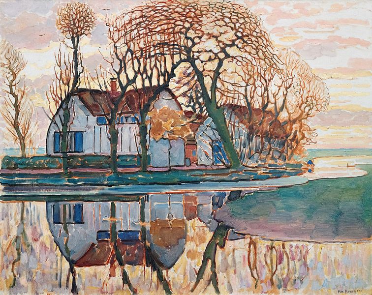 Piet Mondrian -Bauernhof bei Duivendrecht von Gisela- Art for You