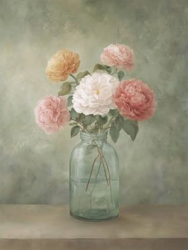 Blumen auf Glasgefäß von Bert Nijholt