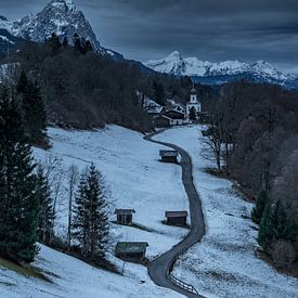 Wintersfeer in Wamberg bij Garmisch - Partenkirchen van Markus Weber