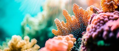 Un monde de coraux multicolores