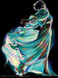 Neo Deco – Abstract Art Deco Dancer by Corné Akkers