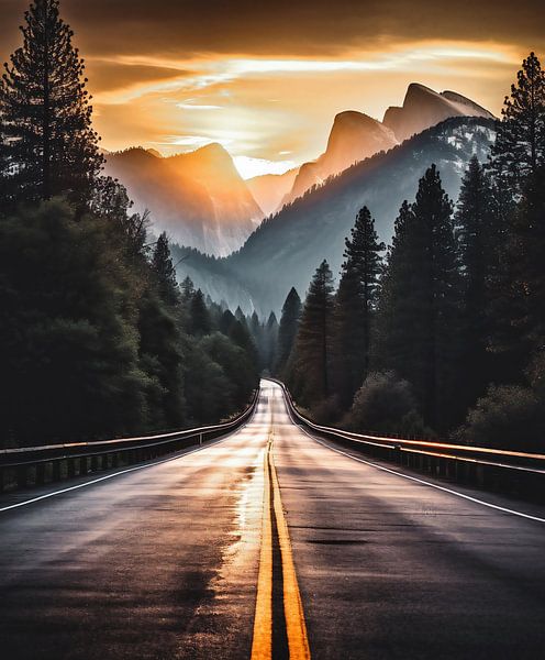 Automne dans le parc national de Yosemite par fernlichtsicht