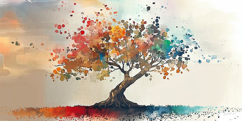 Levensboom in Kleur van Studio BB