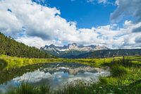 Wuhnleger bei Tiers – Spiegelung des Rosengartens in Südtirol