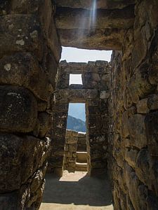 Machu Picchu, stadsgezicht in dit wereldberoemde Unesco monument in Peru, Zuid Amerika van Martin Stevens
