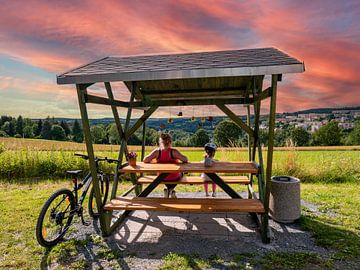 Trip naar het Vogtland in Saksen met uitzicht op de Göltzschtal brug in Duitsland van Animaflora PicsStock