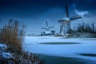 Winter windmolens van Ruud Peters thumbnail