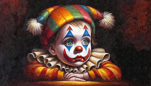 The thoughtful little clown