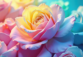 Nahaufnahme von pastellfarbenen Rosen von Markus Gann