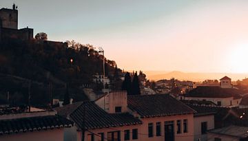 Zonsondergang Granada van Atlasinmyhand
