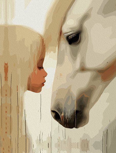 Innocent Bond – Child and Horse Art by Ramy Salah Hefny