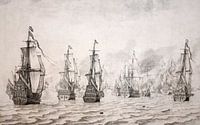 Zeeslag bij Duinkerken, 18 februari 1639 - Willem van der Velde ca 1640